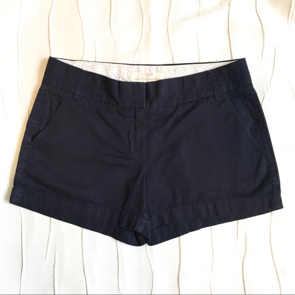 J.Crew Navy Chino Shorts Classic Preppy Summer Staple Size 2
